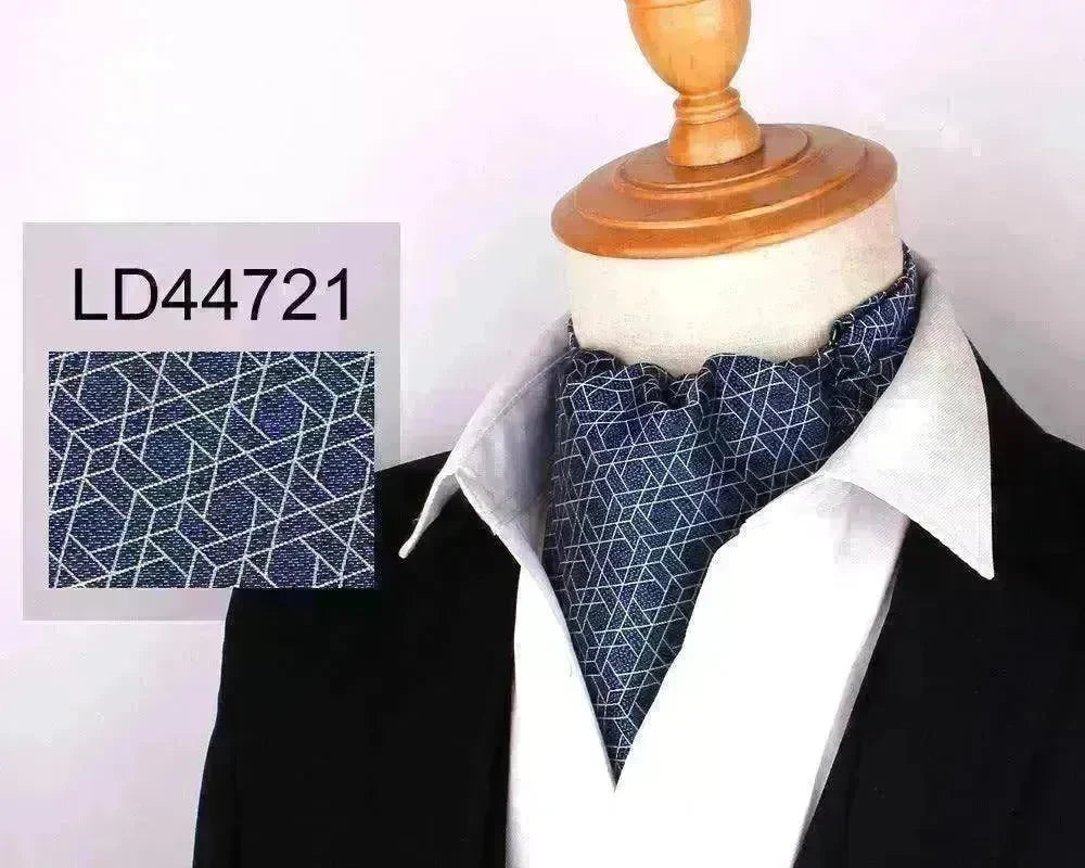 Men's Elegant Silk Scarf Floral Collar Mouth Napkin - EX-STOCK CANADA