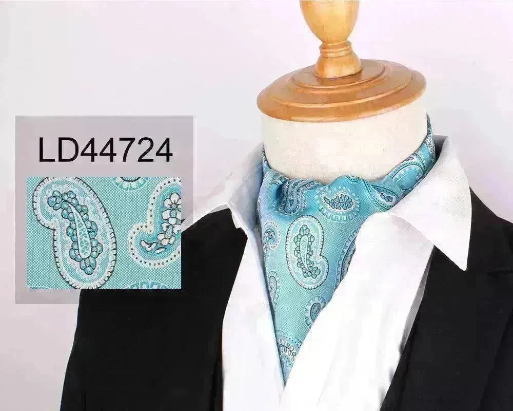 Men's Elegant Silk Scarf Floral Collar Mouth Napkin - EX-STOCK CANADA