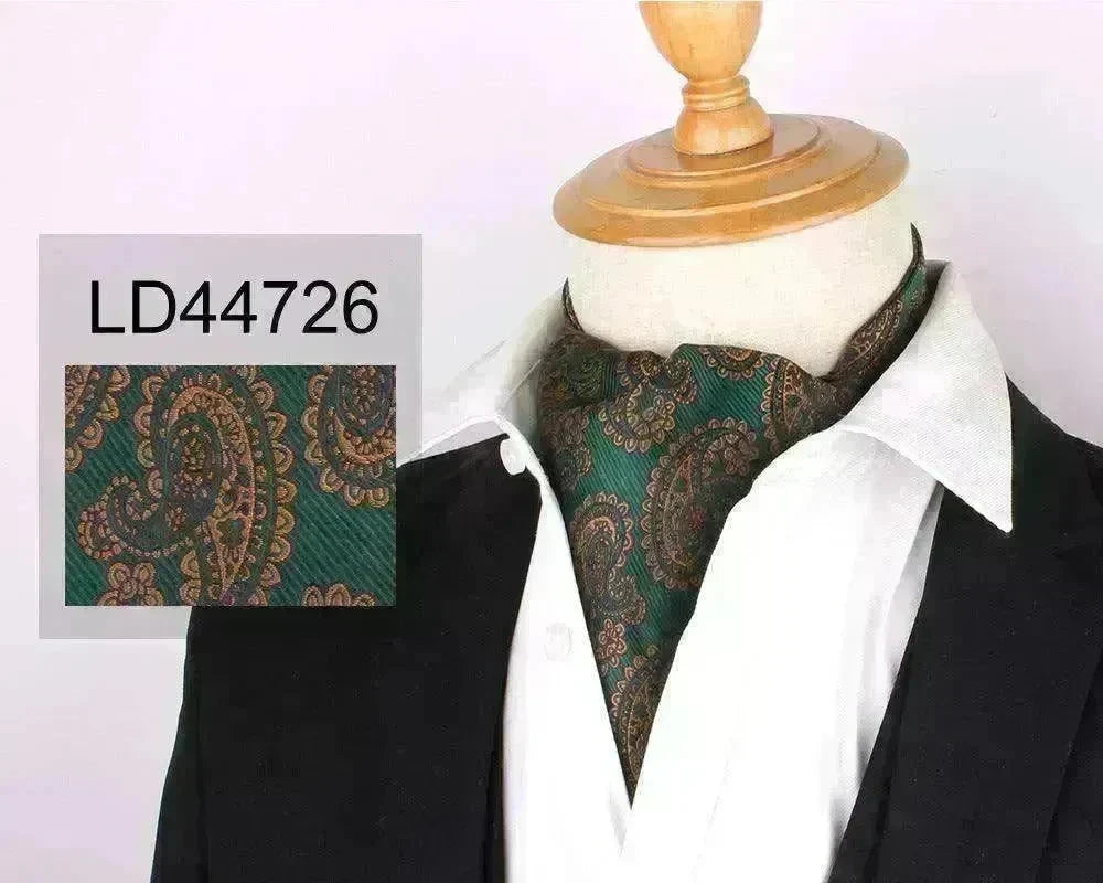 Men's Elegant Silk Scarf Floral Collar Mouth Napkin - EX-STOCK CANADA