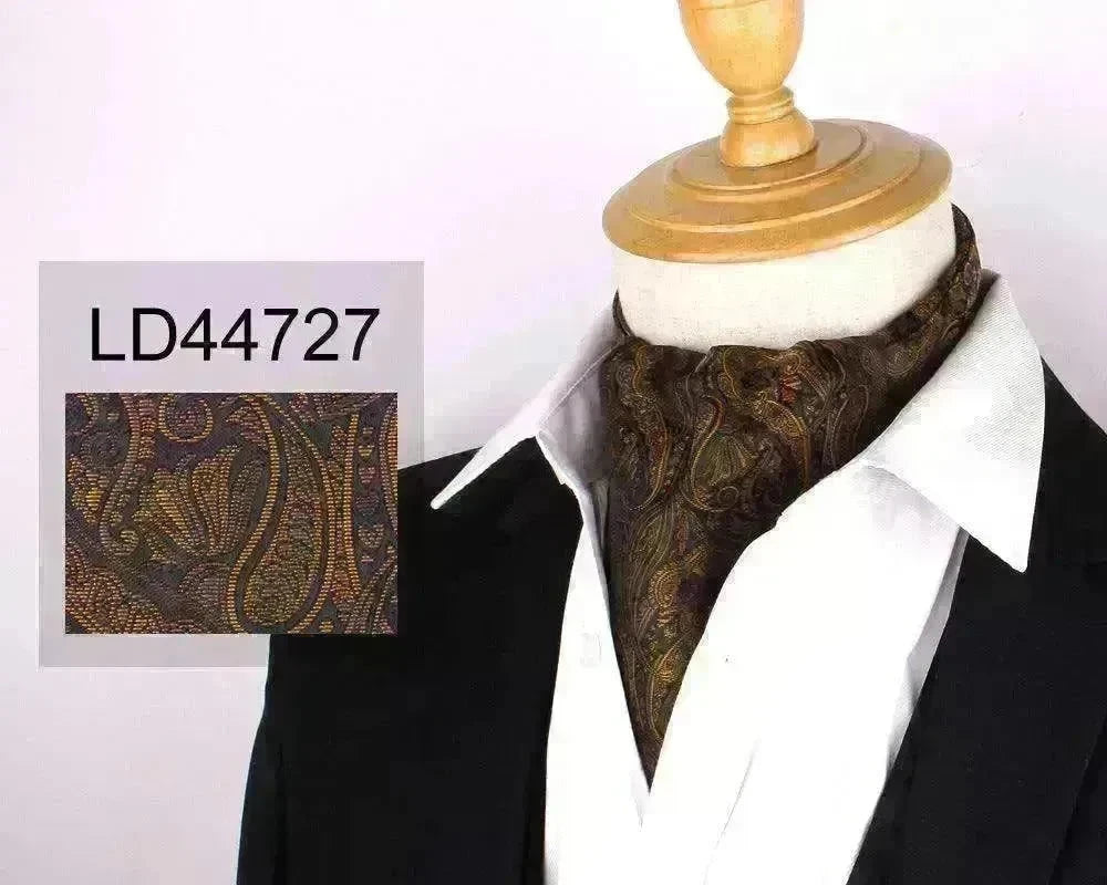 Men's Elegant Silk Scarf Floral Collar Mouth Napkin - EX-STOCK CANADA