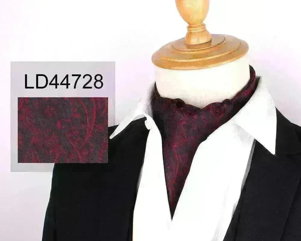 Men's Elegant Silk Scarf Floral Collar Mouth Napkin - EX-STOCK CANADA