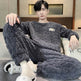 Men's Pajamas - Thickened Coral Velvet Suit  EX-STOCK CANADA