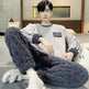 Men's Pajamas - Thickened Coral Velvet Suit  EX-STOCK CANADA