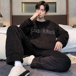Men's Pajamas - Thickened Coral Velvet Suit  EX-STOCK CANADA