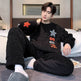 Men's Pajamas - Thickened Coral Velvet Suit  EX-STOCK CANADA
