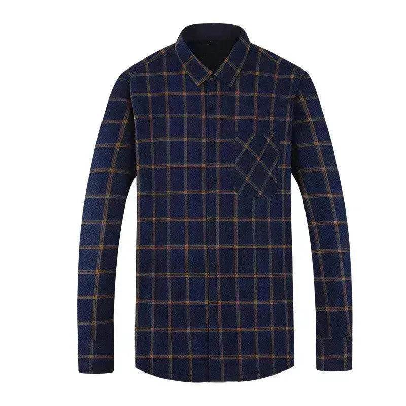 Men's Fashion Leisure Warm Plaid Shirt Coat - EX-STOCK Canada