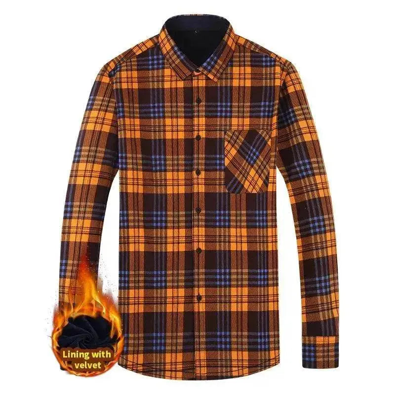 Men's Fashion Leisure Warm Plaid Shirt Coat - EX-STOCK Canada