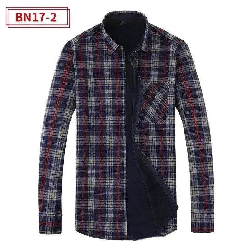 Men's Fashion Leisure Warm Plaid Shirt Coat - EX-STOCK Canada