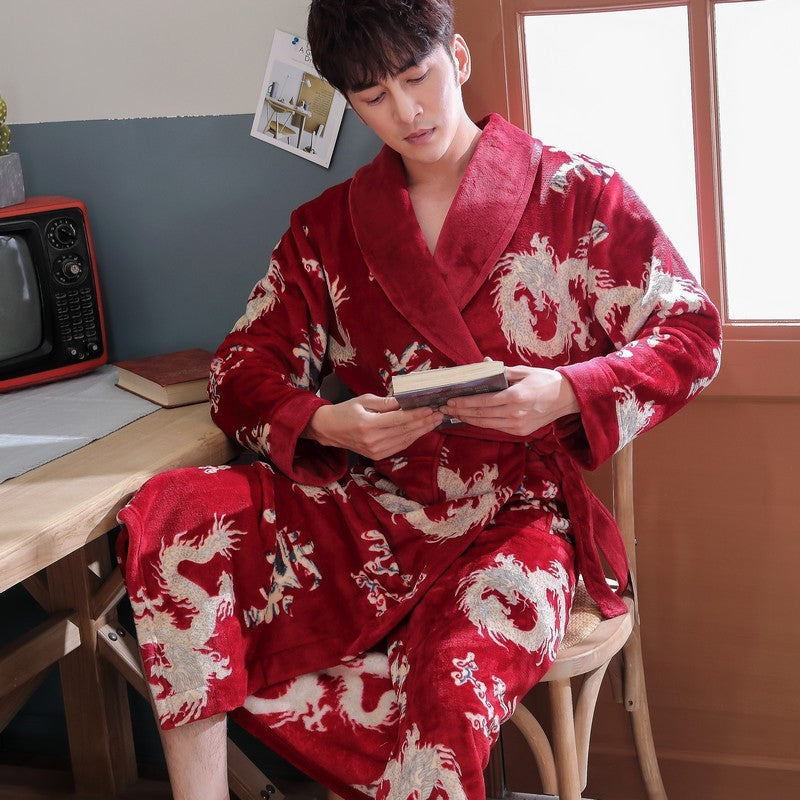 Men's Flannel Nightgown Pajamas Couple Winter  EX-STOCK CANADA