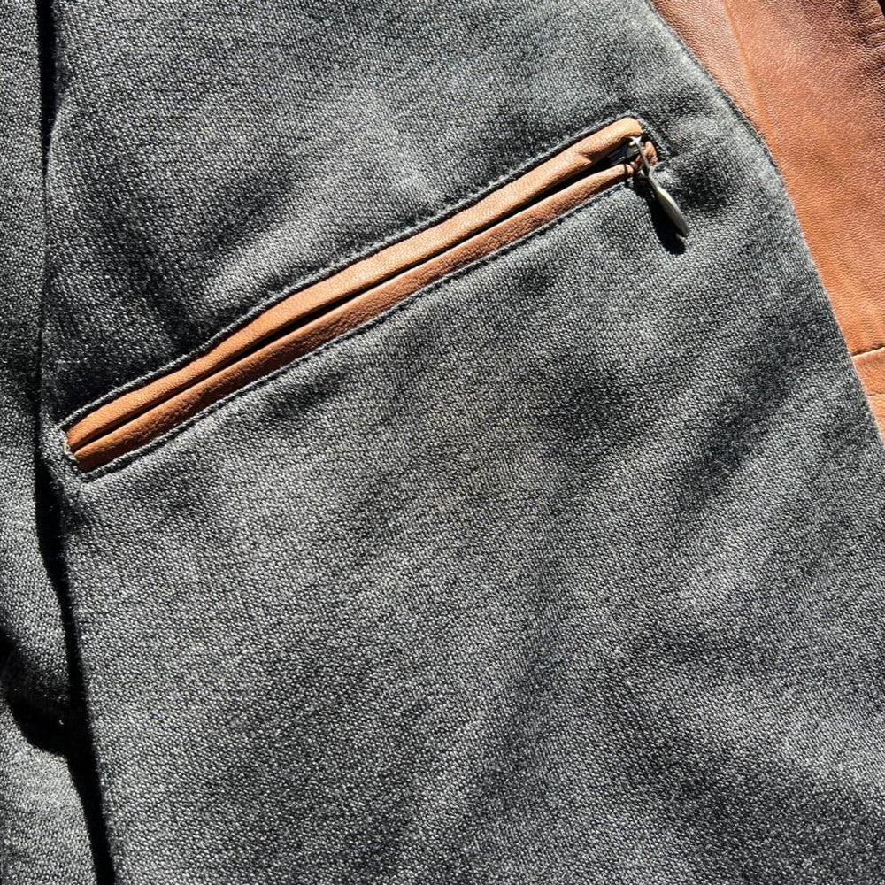 سترة كلاسيكية رجالية بأربعة جيوب من جلد الحملEX-STOCK Canada 