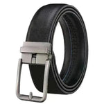 Men's Leather Belt Automatic Buckle Simple Hollow - EX-STOCK CANADA