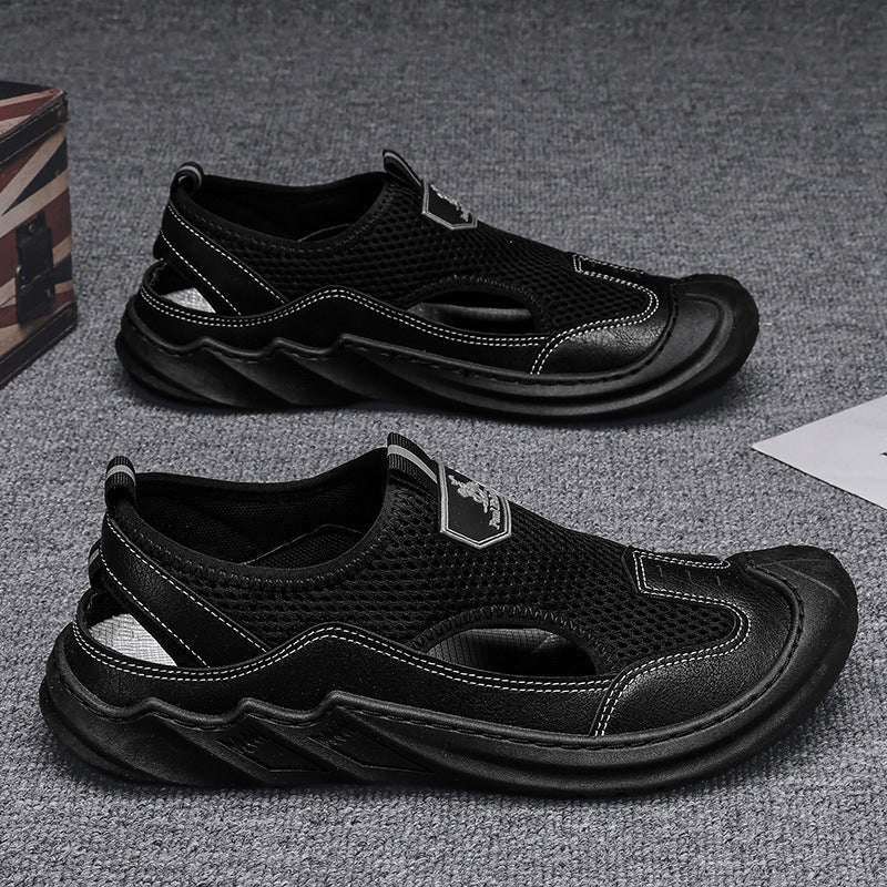 Men's Non-slip Wear-resistant Mesh Surface Hollowed Wading Sandals  EX-STOCK CANADA