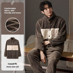 Men's Pajamas Plus Size Long Sleeve Warm Loungewear Suit  EX-STOCK CANADA