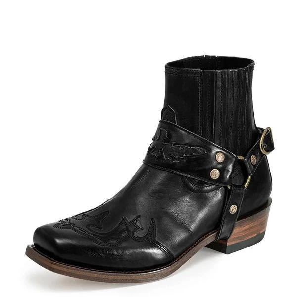 Men's Riding Boots With Low Heel Pointed Burnt Lace EX-STOCK Canada 
