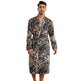 Men's Robes Fashion Ice Silk Bathrobe Homewear Set Pajamas  EX-STOCK CANADA