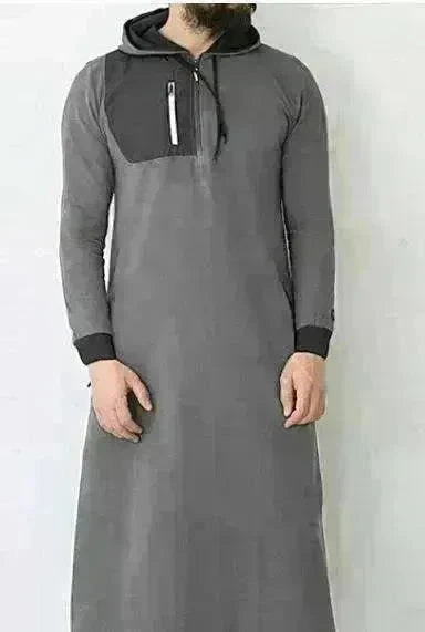 Men's Simple Solid Arabian Pullover Robe - EX-STOCK CANADA
