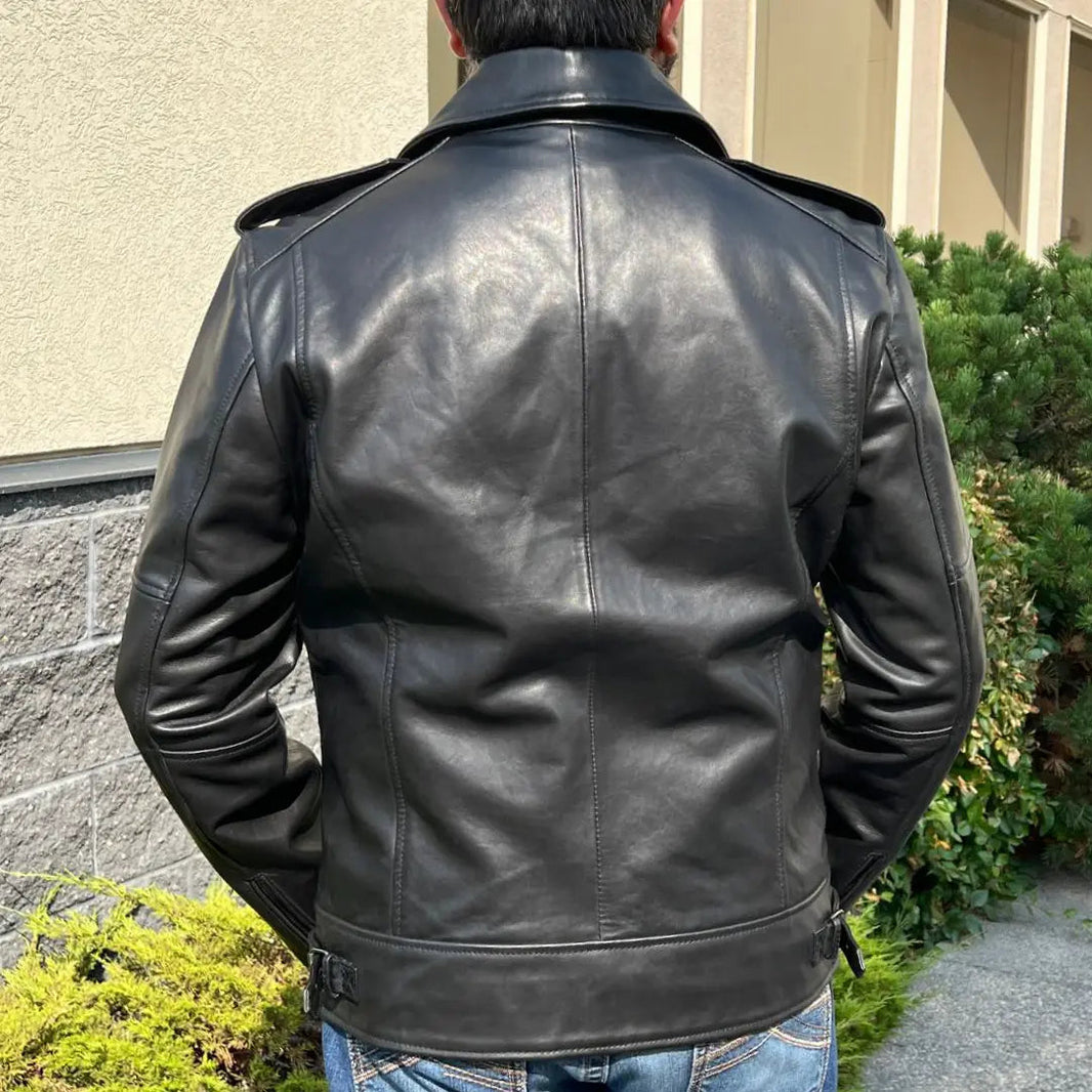 Men's Soft Lamb Leather Biker-Look Jacket EX-STOCK Canada 