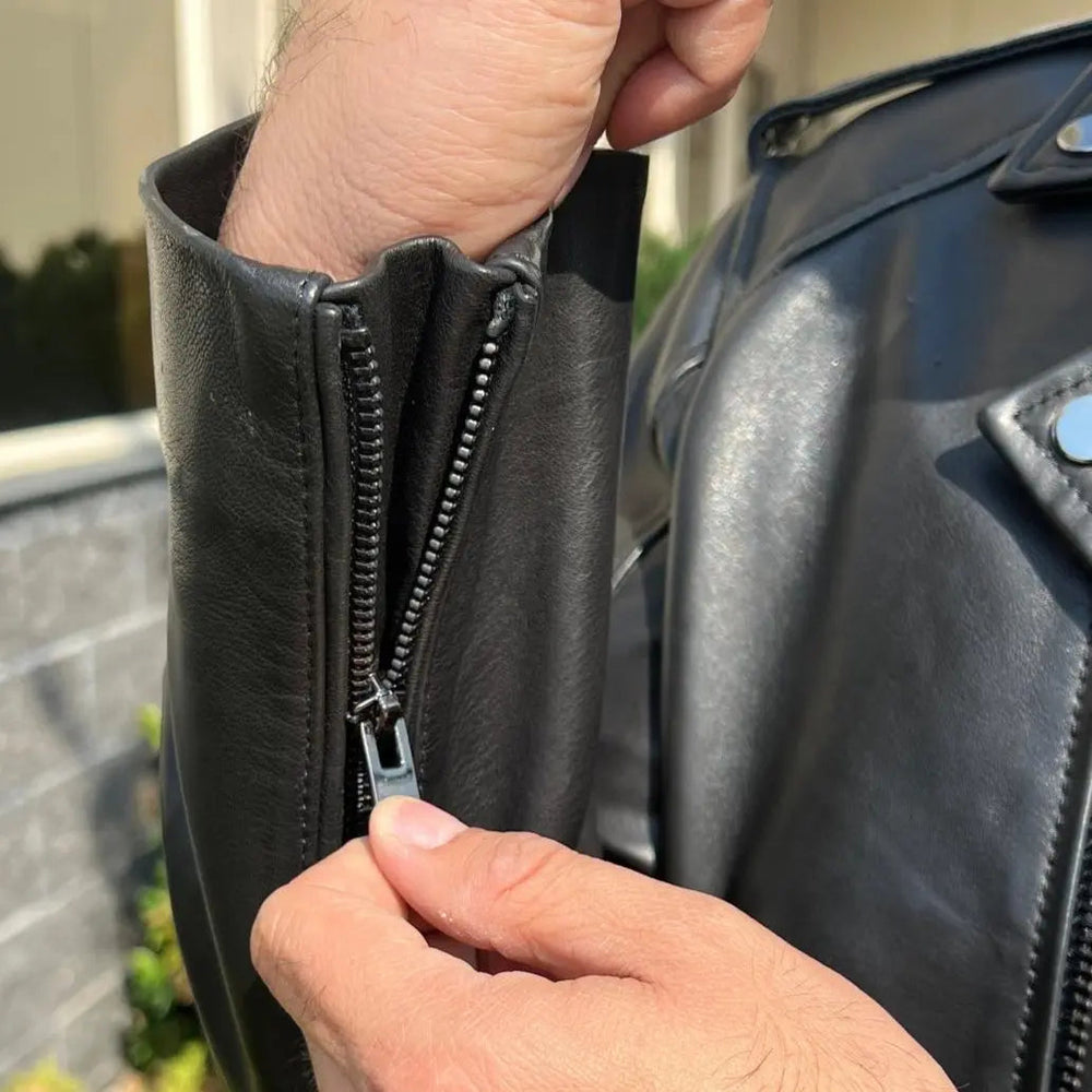 Men's Soft Lamb Leather Biker-Look Jacket EX-STOCK Canada 