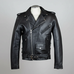 Men's Tall Classic Side Lace Leather Motorcycle Jacket 