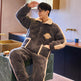 Men's Thickened Plush Coral Velvet Pajamas  EX-STOCK CANADA