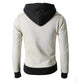 Men's Zip UP Hooded Jacket Fake Two Piece Sports Cardigan Casual Slim Sweatshirt Jacket - EX-STOCK Canada