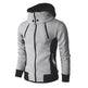 Men's Zip UP Hooded Jacket Fake Two Piece Sports Cardigan Casual Slim Sweatshirt Jacket - EX-STOCK Canada