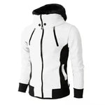 Men's Zip UP Hooded Jacket Fake Two Piece Sports Cardigan Casual Slim Sweatshirt Jacket - EX-STOCK Canada