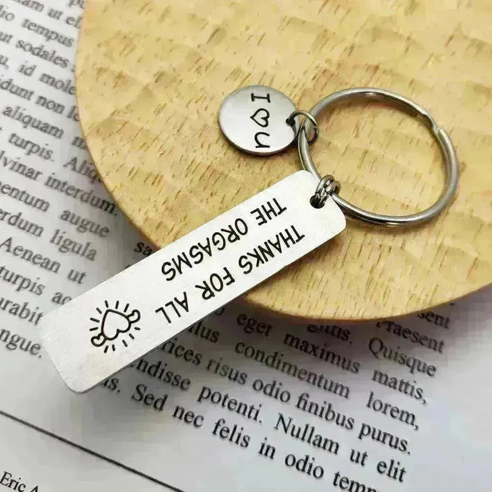Metal Keychain Cross-Border Brushed Valentine's Day Keychain - EX-STOCK CANADA