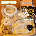 Milk Coffee Plush Headdress High Ponytail Cloth Hair Accessories - EX-STOCK Canada