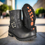 Milwaukee Leather Men's Wide 6" Side Zip Motorcycle Boots EX-STOCK Canada 