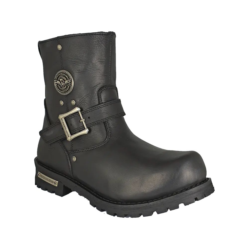 Milwaukee Leather Men's Wide 6" Side Zip Motorcycle Boots EX-STOCK Canada 