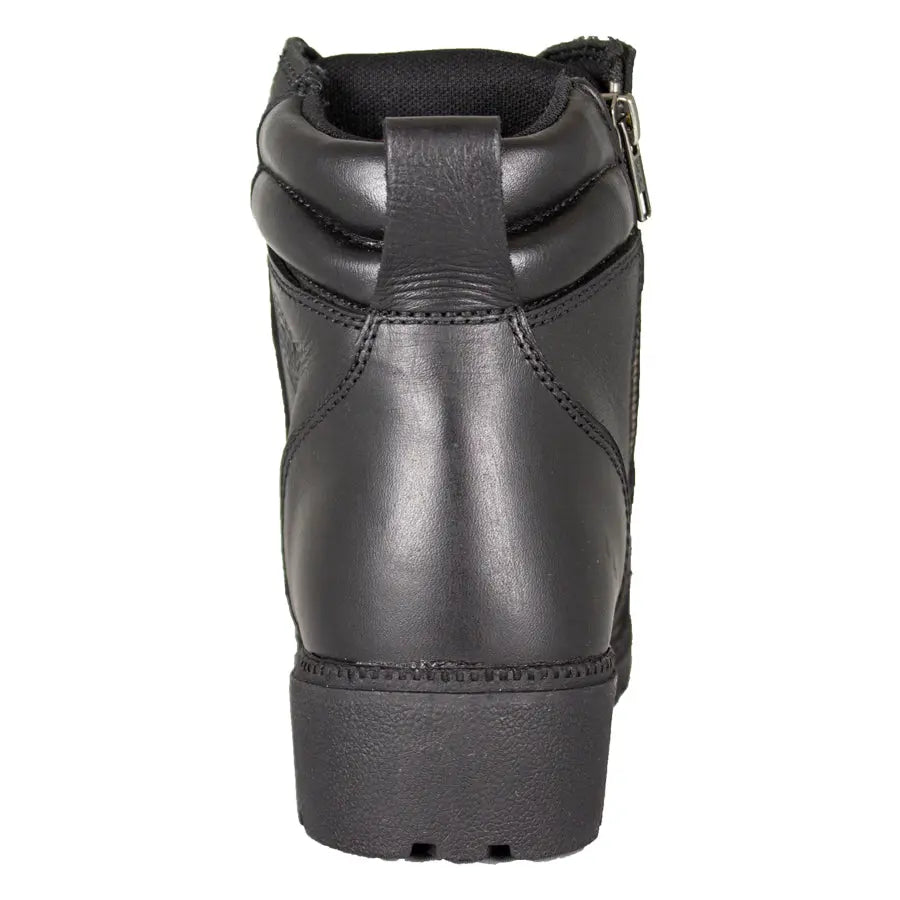 حذاء موتوسيكل نسائي من ميلووكي ليدر بسحّاب جانبي ورباطEX-STOCK Canada 