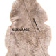 Peau de mouton islandaise ton taupe tondue 