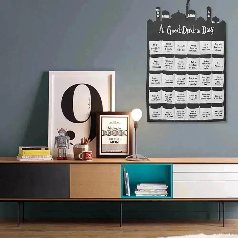 Mubarak Eid Ramadan Fabric Wall Calendar - EX-STOCK Canada