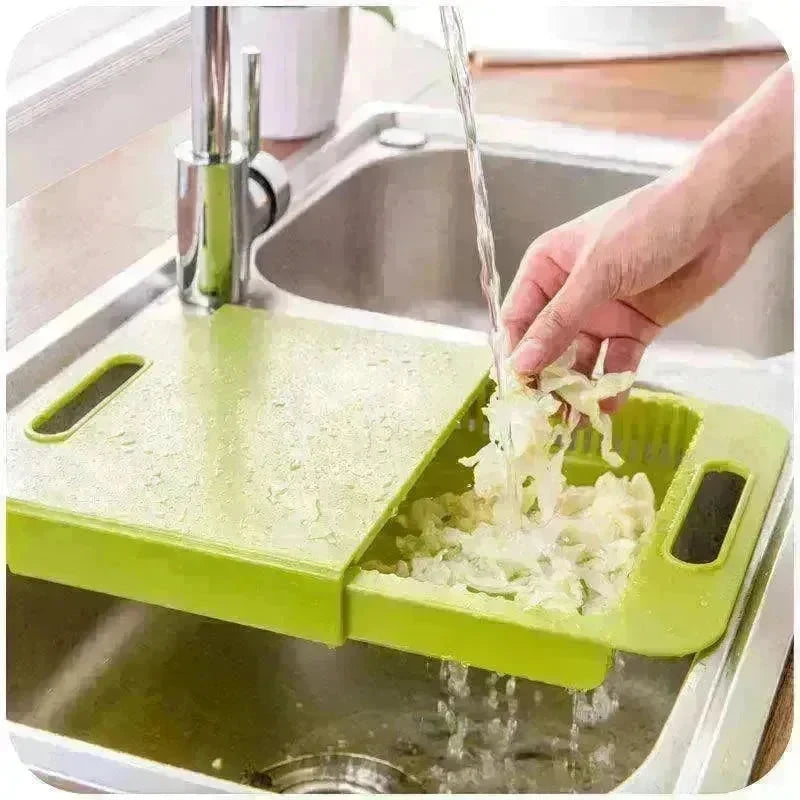 Multifunction Chopping Blocks Sinks Drain Basket Cutting Board Vegetable & Meat Kitchen Accessories - EX-STOCK CANADA
