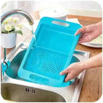 Multifunction Chopping Blocks Sinks Drain Basket Cutting Board Vegetable & Meat Kitchen Accessories - EX-STOCK CANADA