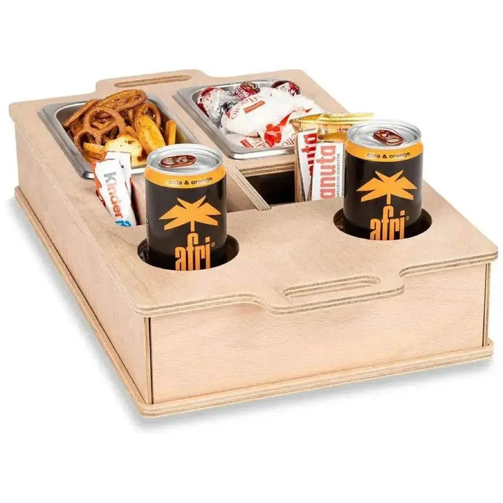 Natural Sofa Butler Snack Drinks Placed Wooden Box Tray - EX-STOCK Canada