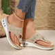 New Air Cushion Thong Sandals Summer Flip Flops Hollow Metal Buckle Wedges Shoes For Women Thick Sole Beach Shoes - EX-STOCK Canada