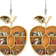 New Book Lovers Heart Librarian Earring - EX-STOCK Canada
