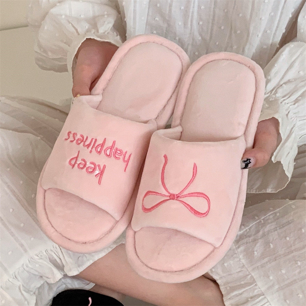 New Creative English Letters Ins Style Word Soft Flat Bottom Ladies Cotton Slippers EX-STOCK Canada 