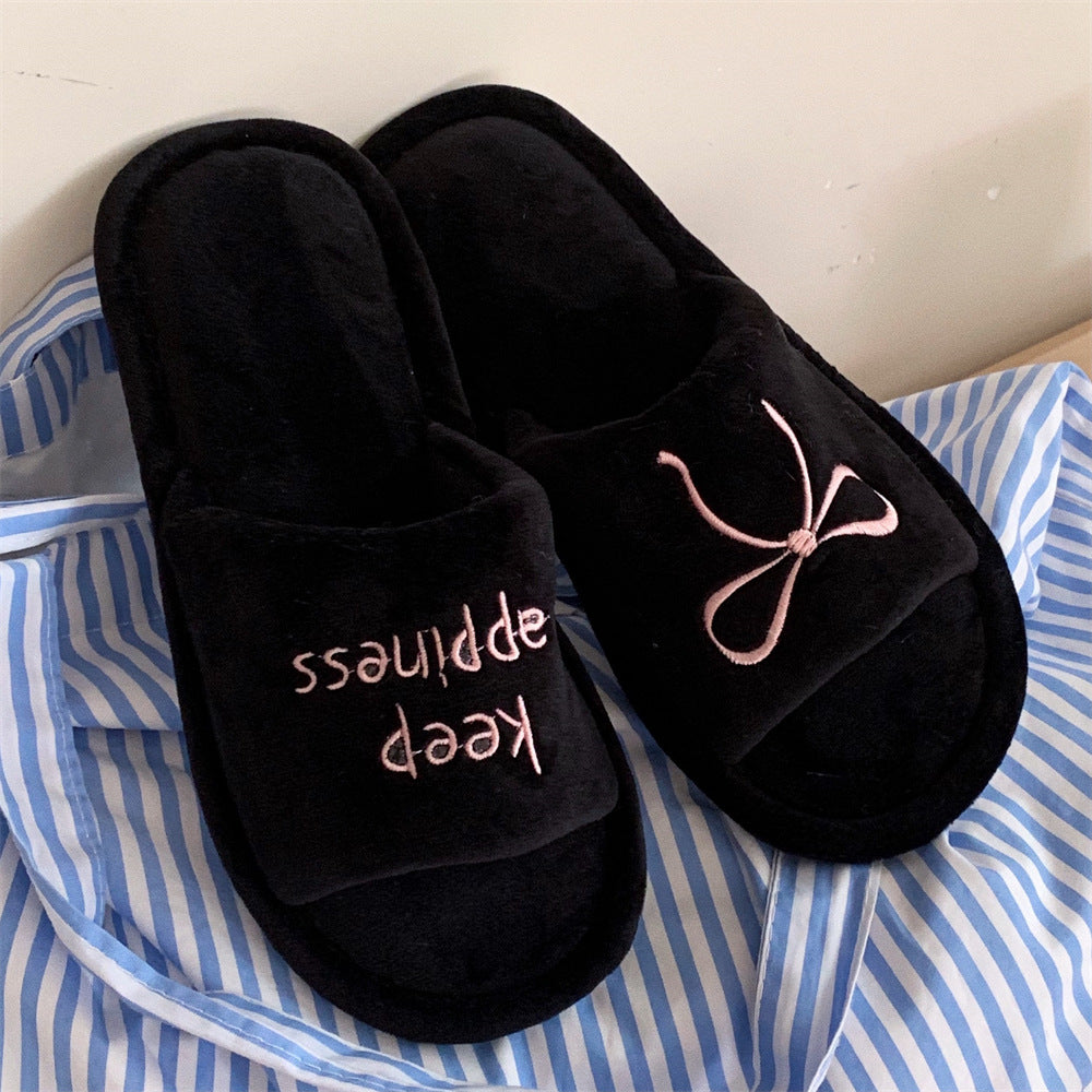 New Creative English Letters Ins Style Word Soft Flat Bottom Ladies Cotton Slippers EX-STOCK Canada 