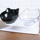 New Inclined Food Cat Ear Oblique Mouth Transparent Single Pet Bowl EX-STOCK Canada 