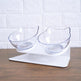 New Inclined Food Cat Ear Oblique Mouth Transparent Single Pet Bowl EX-STOCK Canada 