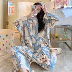 New Long-sleeved One-piece Pajamas For Women  EX-STOCK CANADA
