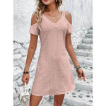 New Off-shoulder Short-sleeved Dress Fashion Summer Slimming A-line Dresses Casual Holiday Beach Dress For Womens Clothing - EX-STOCK Canada