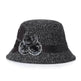 New women's woolen French plain weave flowers basin hat - EX-STOCK Canada