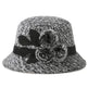 New women's woolen French plain weave flowers basin hat - EX-STOCK Canada