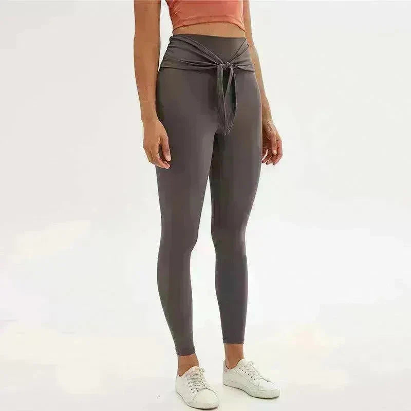 Nine-point legging yoga pants with straps - EX-STOCK CANADA