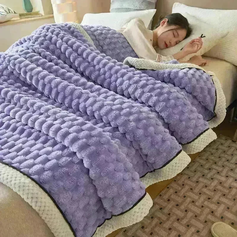 Coral Flannel Winter Thicken Thermal Cover Blanket - EX-STOCK CANADA