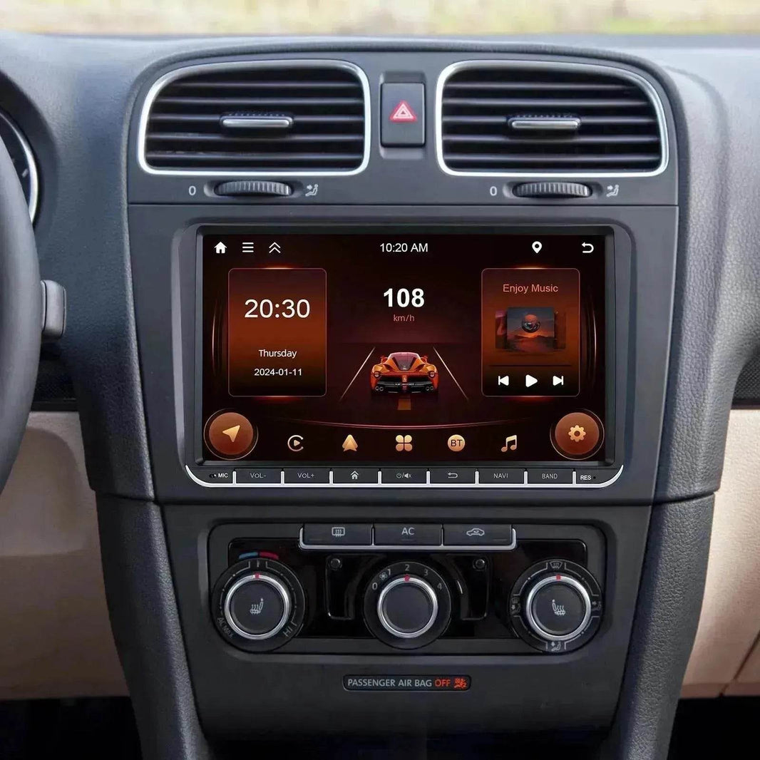 Lecteur de navigation tout-en-un intelligent pour voiture 2 64, contrôle central de la voiture, GPS, miroir de téléphone, lecteur de musique, caméra de recul, affichage météo mondial, radio FM/RDS, enregistreur de conduite, connexion Wi-Fi intégrée - EX-STOCK Canada
